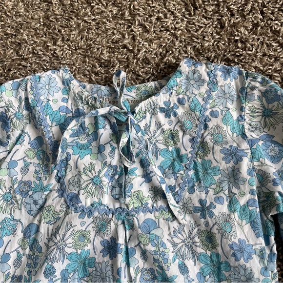 Toddler Baby Girls Papo d'Anjo Long Sleeve Dress Floral Prairie Cottage Size 3* - Picture 2 of 9